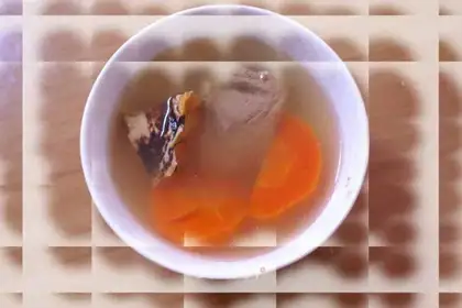 Five fingers peach and fan bone soup