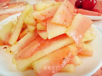 Cold watermelon peel