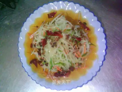 Stir shredded potatoes
