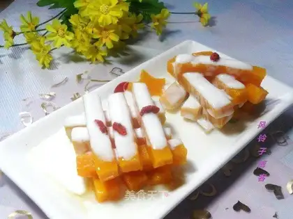 Yogurt pumpkin strips