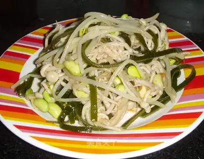 Mix three shredded silk