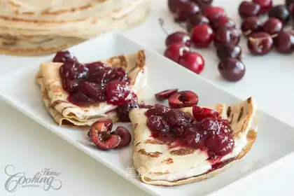 Cherry crepes