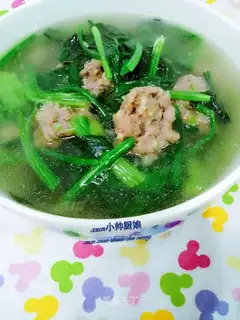 Five-cowball spinach soup