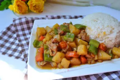 Potato curry chicken
