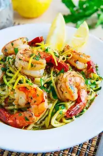 Shrimp green noodles