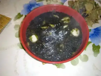 Fishball violet soup