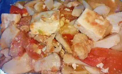 Tomato abalone tofu