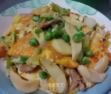 Gold onions. Tofu