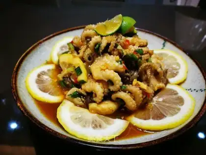 Lemon mustard spicy octopus