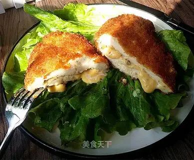 Roasted cheese chicken steak