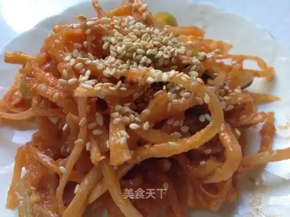 Frozen squid silk