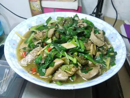 Hot, fried liver