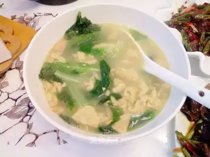 Eggs and wheat soup