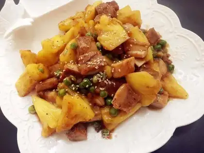 Burn the pineapple chicken