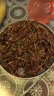 Spicy toothpick beef