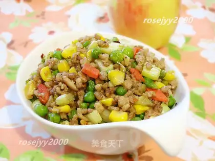 Meat and vegetable grains