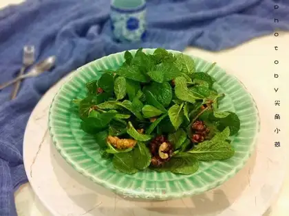Ten cherries with walnuts