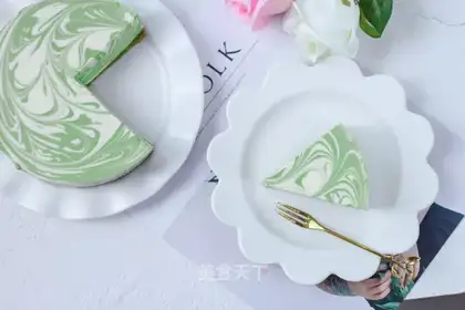 Tea marble cheesecake
