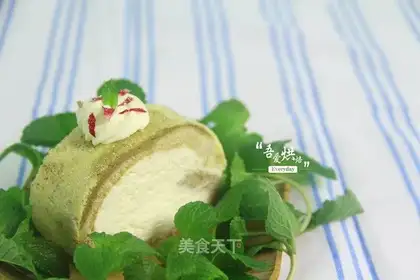 Double-colour tea cake rolls
