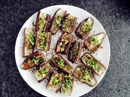 Roast eggplant