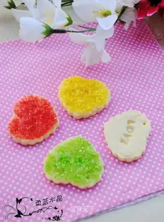 Colored sugar cookies