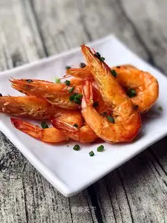 Hot, black shrimp