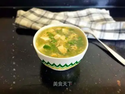 Scrambled tofu soup
