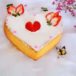 Eight inches of strawberry cake