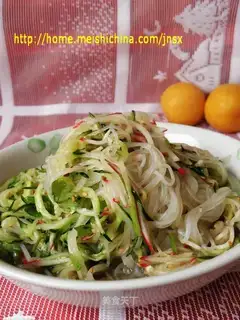 Mix three shredded silk