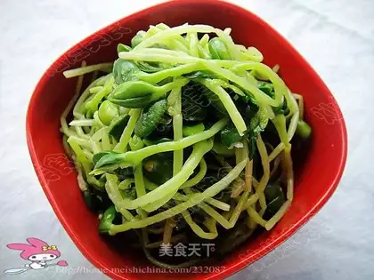 Garlic and black bean sprouts