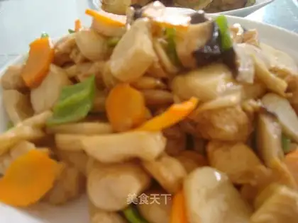 diced chicken cumin mushroom