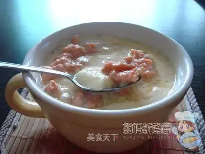 Salmon egg custard