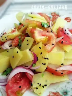 Cold potatoes and tomatoes