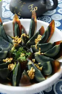 Preserved egg with ginger sauce