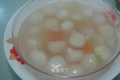 Scallop and winter melon balls