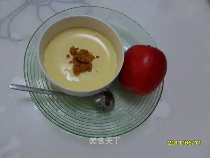 Pork floss milk pudding