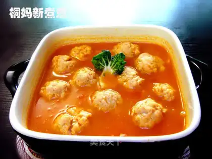 Tomato meatball soup