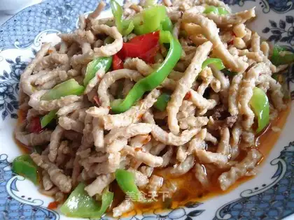stir-fried three shredded vegetables with rice
