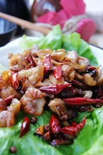 Chili pork intestines