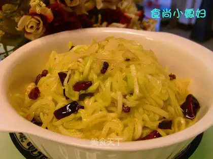Sauce shredded orchid and melon