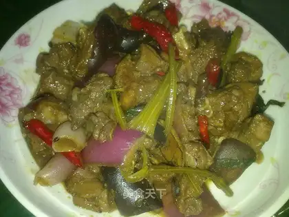 Grilled rabbit meat