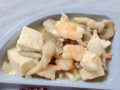 Shrimp mushroom tofu