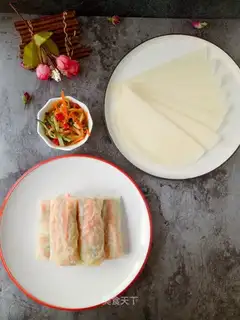Spring roll with dumplings