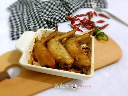 Garlic roast chicken wings