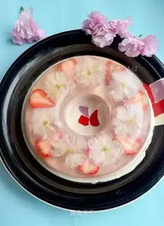 Cherry strawberry mousse