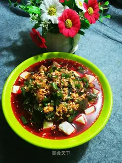 Red oil and egg tofu