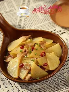 Potato fried meat
