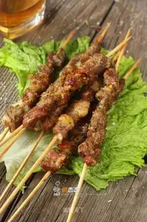 A fresh lamb barbeque
