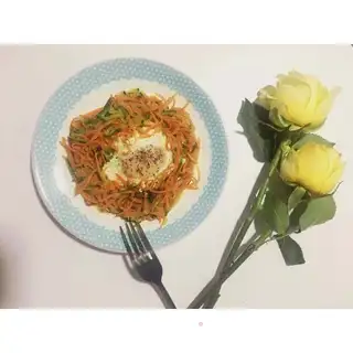 Carrot cucumber omelet