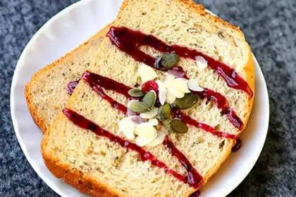 Honey, black oatmeal toast